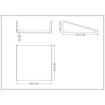 Microwave Shelf Stainless steel 600x600mm - CEMWS2424