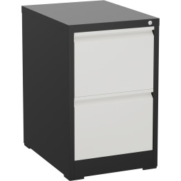 Professional Filing Cabinet 2 drawer 460x620x720mm Dark Grey & White - CEMXDC1DARKGREY