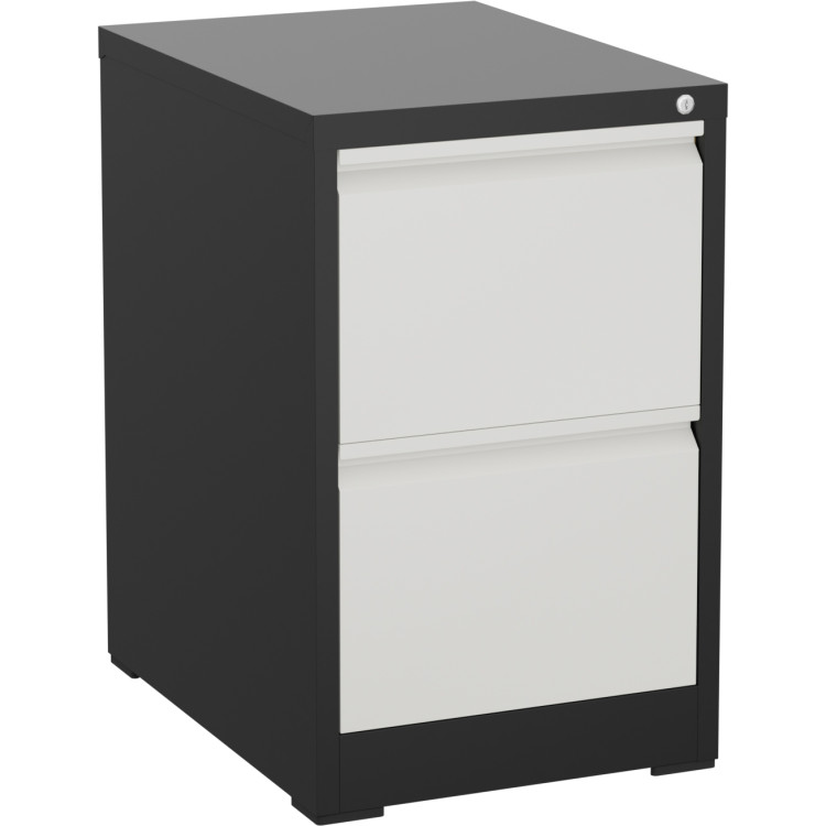 Professional Filing Cabinet 2 drawer 460x620x720mm Dark Grey & White - CEMXDC1DARKGREY