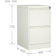 Professional Filing Cabinet 2 drawer 460x620x720mm White - CEMXDC1WHITE Professional Filing Cabinet 2 drawer 460x620x720mm White - CEMXDC1WHITE