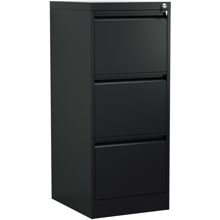 Professional Filing Cabinet 3 drawer 460x620x1025mm Black - CEMXDC2BLACK