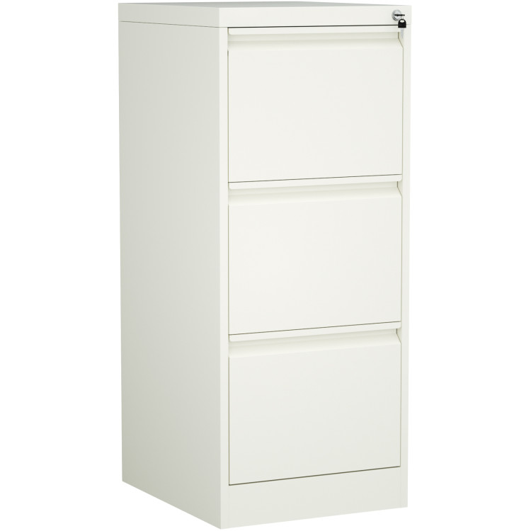 Professional Filing Cabinet 3 drawer 460x620x1025mm White - CEMXDC2WHITE