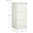 Professional Filing Cabinet 3 drawer 460x620x1025mm White - CEMXDC2WHITE