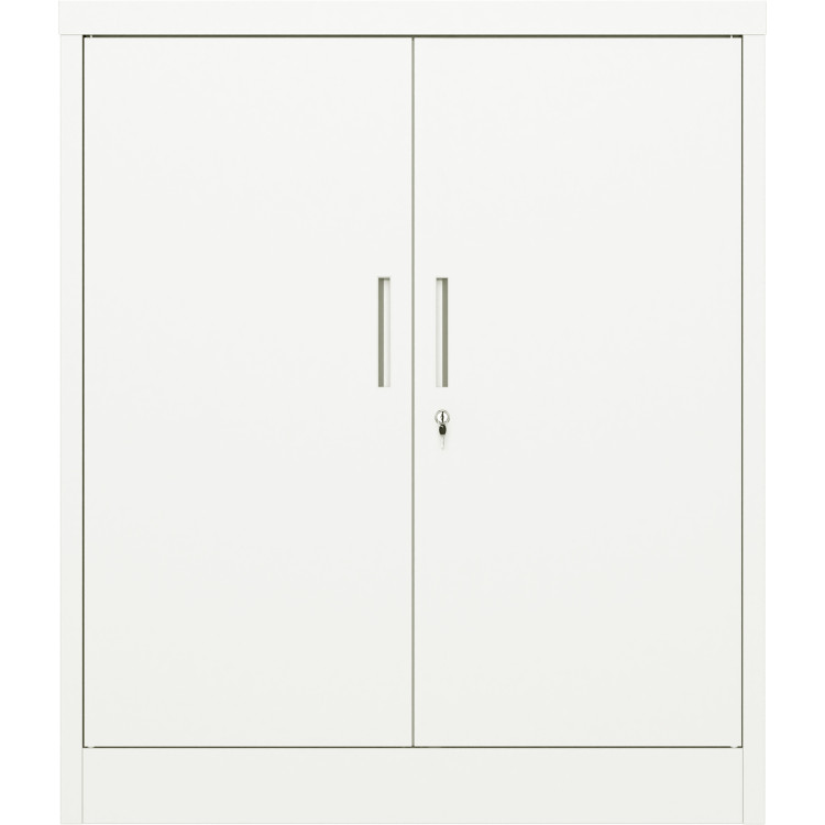 Professional Metal Storage Cabinet 2 doors 900x400x1200mm Lock 3 adjustable shelves White - CEMXFC13WHITE