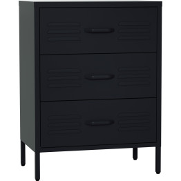 Metal Storage Cabinet 3 Drawers 600x380x800mm Black - CEMXHDC001BLACK