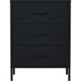 Metal Storage Cabinet 3 Drawers 600x380x800mm Black - CEMXHDC001BLACK