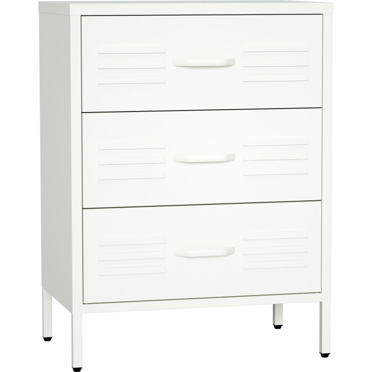 Metal Storage Cabinet 3 Drawers 600x380x800mm White - CEMXHDC001WHITE