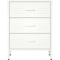 Metal Storage Cabinet 3 Drawers 600x380x800mm White - CEMXHDC001WHITE