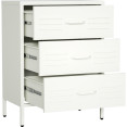 Metal Storage Cabinet 3 Drawers 600x380x800mm White - CEMXHDC001WHITE