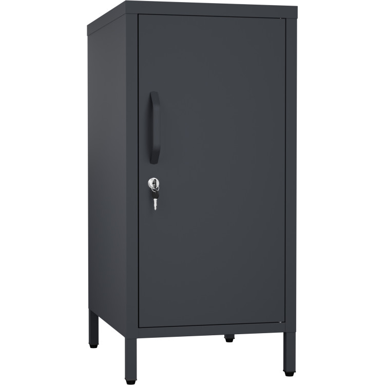 Professional Metal Storage Cabinet Single Door 400x380x1000mm 2 adjustable shelves Black - CEMXHSC001BLACK Professional Metal Storage Cabinet Single Door 400x380x1000mm 2 adjustable shelves Black - CEMXHSC001BLACK