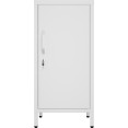 Professional Metal Storage Cabinet Single Door 400x380x1000mm 2 adjustable shelves White - CEMXHSC001WHITE