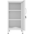Professional Metal Storage Cabinet Single Door 400x380x1000mm 2 adjustable shelves White - CEMXHSC001WHITE