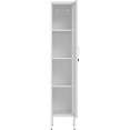Professional Metal Storage Cabinet 1 Door 350x460x1830mm 3 adjustable shelves White - CEMXHSC003WHITE