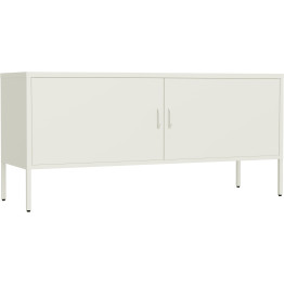 Professional Low Metal Storage Cabinet 2 Doors 1000x400x720mm 1 adjustable shelf White - CEMXHSC004WHITE