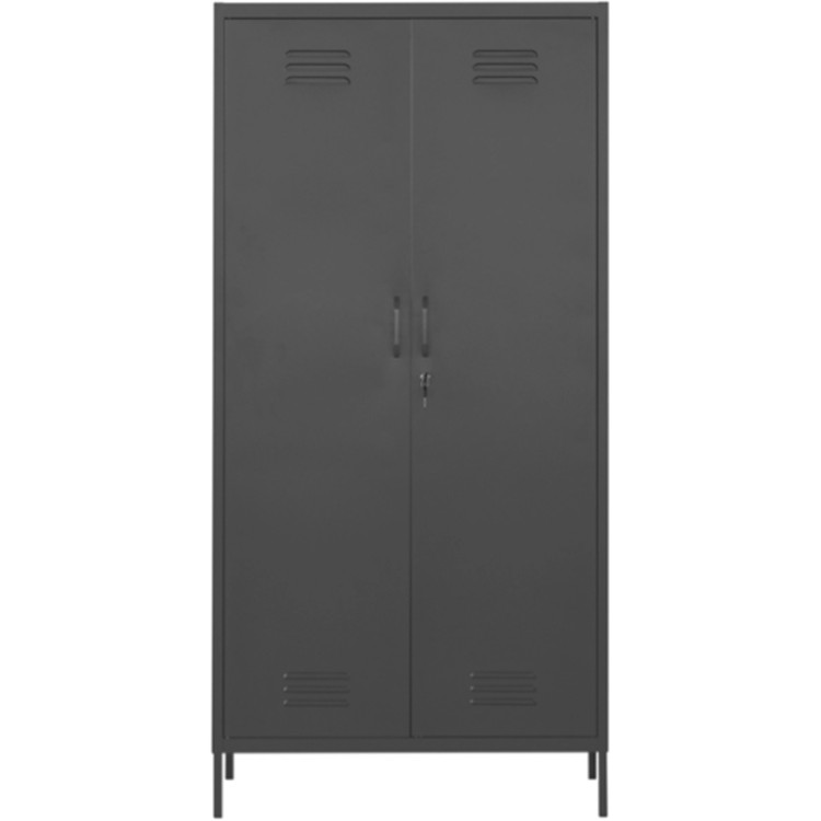 Commercial Steel Black Storage Cabinet 4 Shelves 2 Doors 760x450x1800mm - CEMYHC13