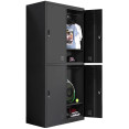 Commercial 4 Door Locker 760x450x1850mm Black - CEMYL04BLACK
