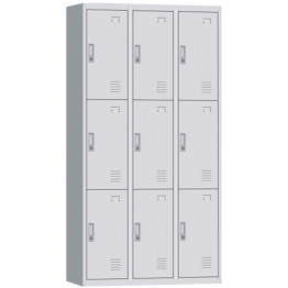 Commercial 9 Door Locker 900x450x1850mm White - CEMYL09WHITE Commercial 9 Door Locker 900x450x1850mm White - CEMYL09WHITE