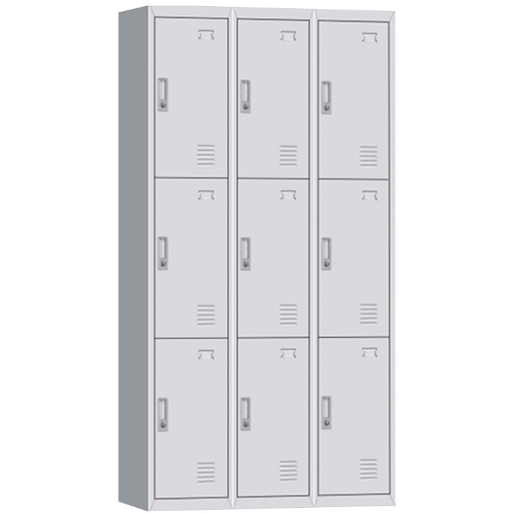Commercial 9 Door Locker 900x450x1850mm White - CEMYL09WHITE Commercial 9 Door Locker 900x450x1850mm White - CEMYL09WHITE
