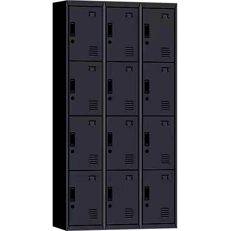 Commercial 12 Door Locker 900x450x1850mm Black - CEMYL12BLACK