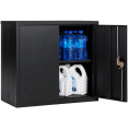 Commercial Metal Black Storage Cabinet 1 Shelf 2 Door Lockable 900x400x900mm - CEMYOC04BLACK