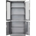 Commercial Stainless Steel Cabinet 3 Shelves 4 Doors 900x400x1800mm - CEMYSLC02