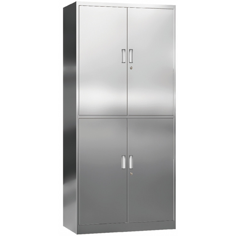 Commercial Stainless Steel Cabinet 2 Shelves 4 Doors 900x400x1800mm - CEMYSLC05