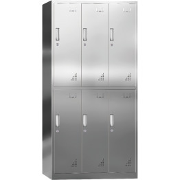 Commercial Stainless Steel 6 Door Locker 900x400x1800mm - CEMYSLC06 Commercial Stainless Steel 6 Door Locker 900x400x1800mm - CEMYSLC06