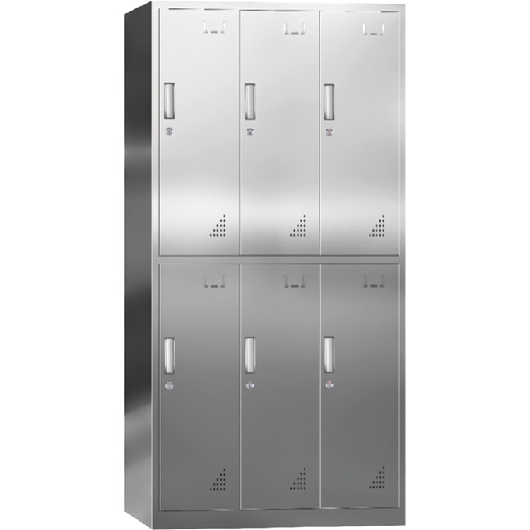 Commercial Stainless Steel 6 Door Locker 900x400x1800mm - CEMYSLC06