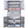 Commercial Stainless Steel Cabinet 3 Shelves 2 Drawers 4 Door 850x500x1850mm - CEMYSLC14