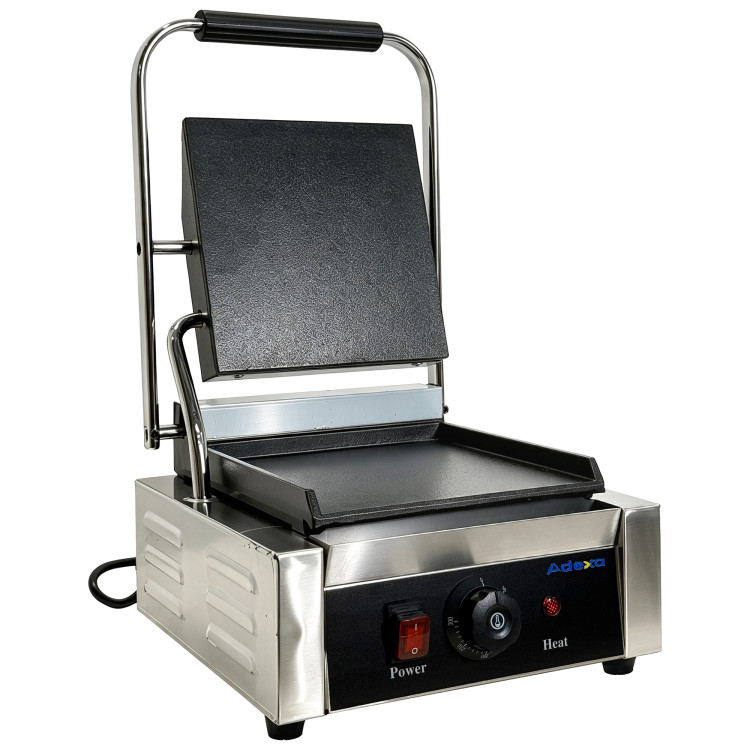 Commercial Electric Contact Grill / Panini Press Flat Plates 240x240mm 1.8kW | CaterEq CENEXORA104