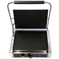 Commercial Electric Contact Grill / Panini Press Ribbed Plates 345x235mm 2.2kW | CaterEq CENEXORA106