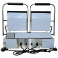 Commercial Double Contact Grill / Panini Press Ribbed Plates 480x230mm 3.6kW | CaterEq CENEXORA110
