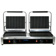 Commercial Double Contact Grill / Panini Press Ribbed Plates 2x 345x235mm 4.4kW | CaterEq CENEXORA112