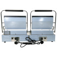 Commercial Double Contact Grill / Panini Press Ribbed Plates 2x 345x235mm 4.4kW | CaterEq CENEXORA112