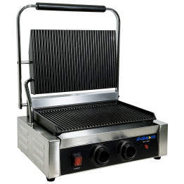Commercial Digital Contact Grill / Panini Press Ribbed Plates 345x235mm 2.2kW | CaterEq CENEXORA114