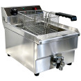 Commercial 13L Electric Deep Fryer Single Tank with Drain Tap 3kW | CaterEq CENEXORA132