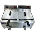 Commercial 2x 13L Electric Deep Fryer Double Tank with Drain Taps 6kW | CaterEq CENEXORA134