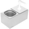 Commercial 2 x 2.5 litre Pump Condiment/Sauce Dispenser GN1/6 - CENHGN162 Commercial 2 x 2.5 litre Pump Condiment/Sauce Dispenser GN1/6 - CENHGN162