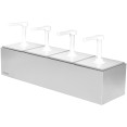 Commercial 4 x 2.5 litre Pump Condiment/Sauce Dispenser GN1/6 - CENHGN164