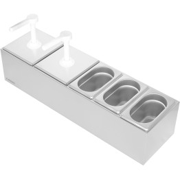 Commercial Twin 2 x 2.5 litre Pump Dispenser and 3x1.1 litre pans - CENHGN164B