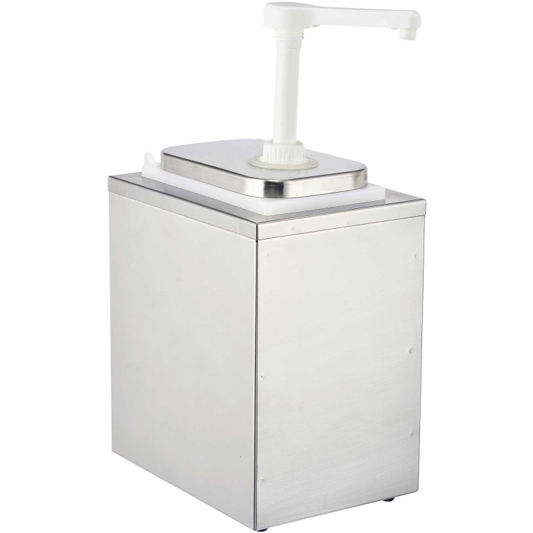 Commercial Condiment/Sauce Pump Dispenser 1x2 litre Stainless steel - CENHP001