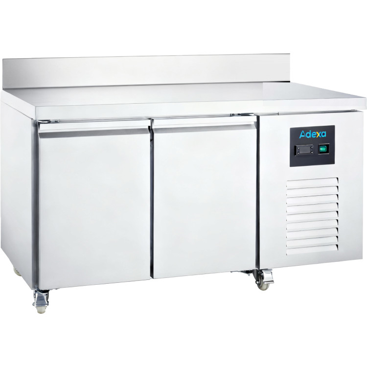 307 Ltr 2 Door Stainless Steel Freezer Prep Counter With Upstand | CaterEq CENORCOLD846 307 Ltr 2 Door Stainless Steel Freezer Prep Counter With Upstand | CaterEq CENORCOLD846