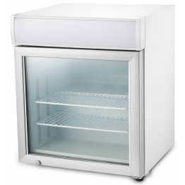 Commercial Countertop Display Freezer with Canopy 60L Single Glass Door White 570x568x700mm | CaterEq CENORD604 Commercial Countertop Display Freezer with Canopy 60L Single Glass Door White 570x568x700mm | CaterEq CENORD604