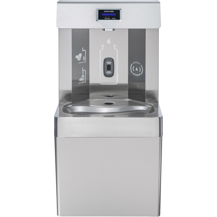Commercial Wall mounted Water Cooler with Bottle Filler Stainless Steel - CENT30B