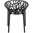 Bistro Dining Chair Plastic Black Indoors & Outdoors - CEWW030BLACK