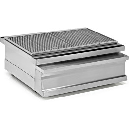 Professional Stainless steel Charcoal Grill with Firebrick & Ash drawer 800x730x290mm - CEOCK010K