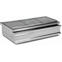Professional Stainless steel Charcoal Grill with Firebrick & Ash drawer 1200x730x290mm - CEOCK020K