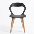 Bistro Dining Chair Sculpted Polypropylene Seat Wooden Legs Indoors & Outdoors 430x430x780mm Black | CaterEq CEP130BLACK Bistro Dining Chair Sculpted Polypropylene Seat Wooden Legs Indoors & Outdoors 430x430x780mm Black | CaterEq CEP130BLACK