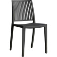Bistro Dining Chair Vertical Slat Backrest Polypropylene Indoors & Outdoors 420x400x810mm Black | CaterEq CEP190BLACK Bistro Dining Chair Vertical Slat Backrest Polypropylene Indoors & Outdoors 420x400x810mm Black | CaterEq CEP190BLACK