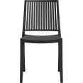 Bistro Dining Chair Vertical Slat Backrest Polypropylene Indoors & Outdoors 420x400x810mm Black | CaterEq CEP190BLACK Bistro Dining Chair Vertical Slat Backrest Polypropylene Indoors & Outdoors 420x400x810mm Black | CaterEq CEP190BLACK
